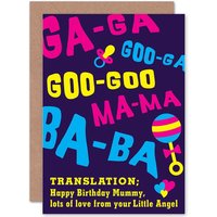 Artery8 Mum From Baby Talk Translation Happy Birthday Greetings Card