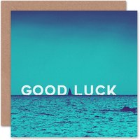Sail Yacht Horizon Sea Good Luck Card