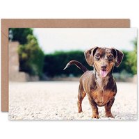 Artery8 Cute Dachshund Puppy Sausage Dog Lover Birthday Card