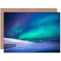 Artery8 Arctic Landscape Aurora Borealis Norther Lights Nature Card