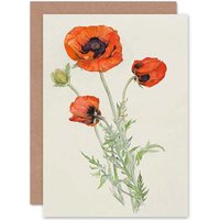 Artery8 Painting Abstract Hilma Af Klint 1890S Untitled Greetings Card in Red