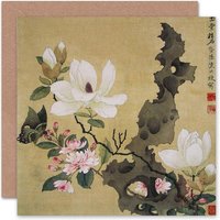 Chen Hongshou Leaf Album Flowers Japanese Art Floral Card