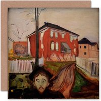 Artery8 Edvard Munch Rod Villvin Birthday Card