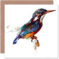 Animal Bird Colourful Ruskin Kingfisher Art Card