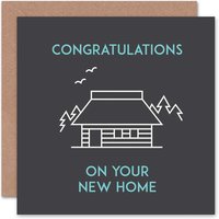House Outline Congratulations Home Card