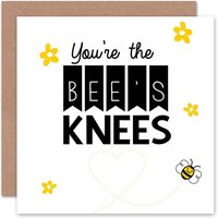 Love Bees Knees Bee Flower Friend Friendship Card