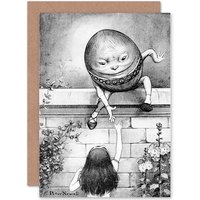 Artery8 Alice in Wonderland Looking Glass Humpty Dumpty Art Card