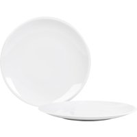 simpa Kahla 2PC Large Round White Dinner Plates. 26 cm Diameter