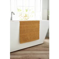 Deyongs Romeo Textured 100% Cotton Bath Mat - 1500gsm Absorbent Bathroom Rug | 1846 in Light Sand