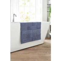 The Lyndon Company Egyptian Spa 1600gsm Cotton Bath Mat - Ultra Plush, Absorbent, Luxury Spa Feel - 55x85cm in Mid Blue