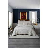 The Lyndon Company Versailles Luxury Jacquard Duvet Cover Bedding Set - Classic Damask Design - Cotton Blend | Deyongs 1846 in Natural | Size: Double
