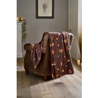 Hogging It Throw Hedgehog & Woodland Animal Fleece Blanket 140x180cm cm x 180 cm