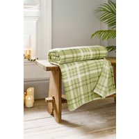 Snuggle Check Throw Blanket 140x180cm Super Soft Coral Fleece Printed Plaid Design cm x 180 cm