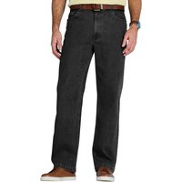 Chums Men's Stretch Fabric Side Elasticated Waistband Stonewash Finish Denim in Black | Size: 40S