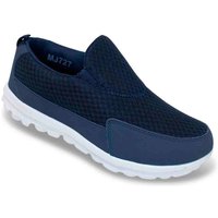 Pegasus Men's Lightweight Mesh Slip-on Comfort Trainers in Navy | Size: 8