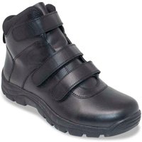 Leather Boots Water Resistant Touch Fasten Wide Fit