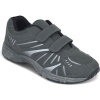 Pegasus Men's Wide Fit Touch & Close Leisure Trainer in Grey | Size: 12