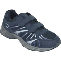 Pegasus Men's Wide Fit Touch & Close Leisure Trainer in Navy | Size: 11