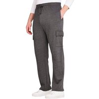 Pegasus Men's Soft & Comfortable Lounge Fleece Jogging Bottoms With Cargo Pockets in Charcoal | Size: 48L