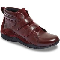 Chums Women's Wide Fit Waterproof Leather Boot in Dark Red | Size: 7