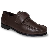 Leather Touch Fasten Wide Fit Moccasin Shoe