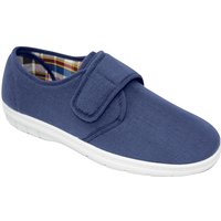 Chums Men's Canvas Touch Fasten Shoe Extra Wide Fit in Navy | Size: 8