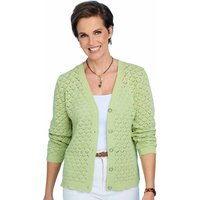 Chums Women's Cardigan Pointelle Knit in Green | Size: 14-16