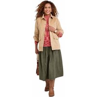 Amber Women's Fleece Lined Cord Jacket |Popper Fastening & 2 Front Pockets Cosy in Natural | Size: 18