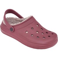 Chums Women's Fleece Lined Clog in Burgundy | Size: 5