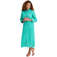 Knitted Zip Embroidered Dressing Gown