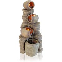 Primrose Water Feature Fountain Cascade Classical Earthenware Pottery 117cm in Stone