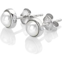 Hot Diamonds Women's Amulets Pearl Earrings in Silver | Size: 5