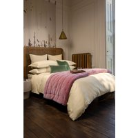 CHRISTY 400TC Luxury Cotton Sateen Plain Dye Duvet Cover Sets in Gold | Size: Double