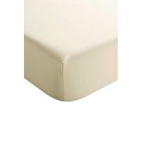 CHRISTY 400TC Luxury Cotton Sateen Plain Dye Bedding Fitted Sheets in Gold | Size: Super King Fitted