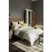 CHRISTY 400TC Luxury Cotton Sateen Plain Dye Duvet Cover Sets in Ivory | Size: Super King