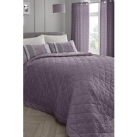 Dreams & Drapes 'Hanworth' Modern Leaves & Fauna Striped Duvet Cover Set in Lavender | Size: King