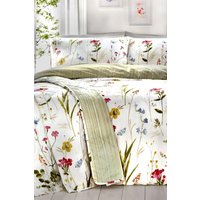 & Spring Glade Haind Painted Floral Print Duvet Cover Set Super King