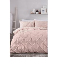 Serene 'Lara' Luxury Ruched Duvet Cover Set in Rose | Size: King
