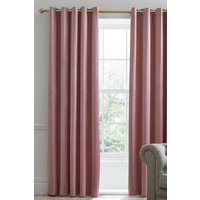 Laurence Llewelyn-Bowen Montrose' Velvet Blackout-Coated Pair of Eyelet Curtains in Rose | Size: 117 cm width x 183 cm drop