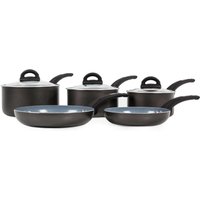 Tower Cerasure Cookware Set, 5 Piece, Ceramic Non-Stick, Induction Safe in Metallics