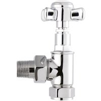 Heating Crosshead Angled Radiator Valve Pack Chrome