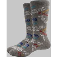 Beatles Love Graffitti Ankle Socks in Grey