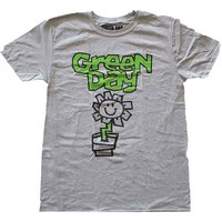 Vintage Flower Pot T Shirt Grey