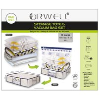 Storage Tote & Vacuum Bag Set X Large 1pk
