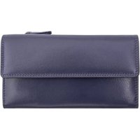 PRIMEHIDE Women's 'Verona' Leather Large Bifold Purse in Purple