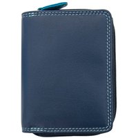 PRIMEHIDE Women's 'London' Leather Small Bifold Purse in Blue