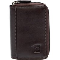 PRIMEHIDE Women's 'Concertina' RFID Leather Credit Card Wallet in Brown