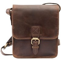 PRIMEHIDE Men's 'Traveller' Leather Crossbody Bag in Brown