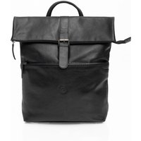 PRIMEHIDE 'Orion' Leather Men's Rolltop Rucksack in Black