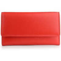 PRIMEHIDE Women's 'Verona' Leather Large Bifold Purse in Orange